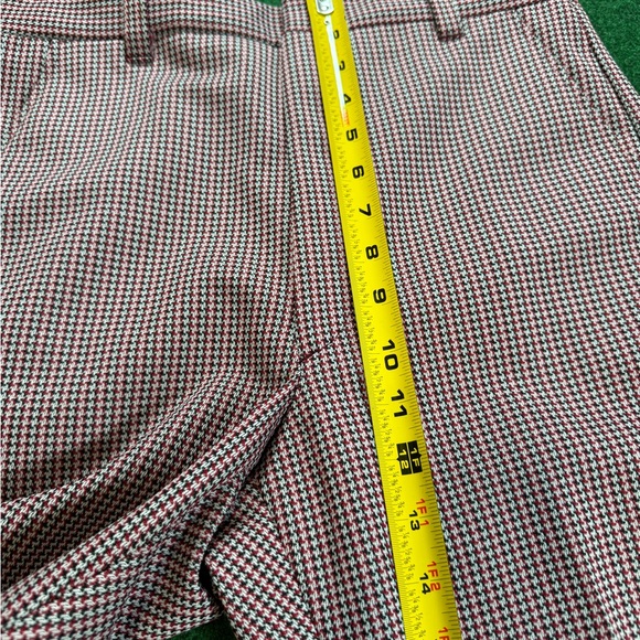 Vintage 70s Flare Bell Bottom Checkered Striped Mens 30x32 Talon Disco Pants - Picture 10 of 11
